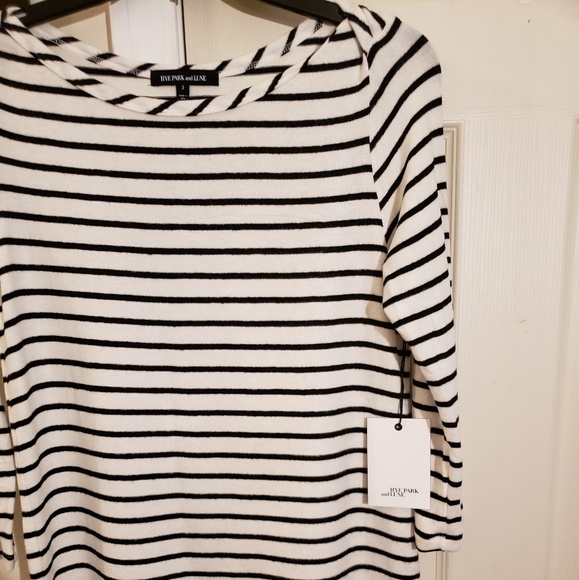 💫LAST ONE💫Hye Park&Lune Black Striped Comfy Soft Whitney Top - Picture 5 of 8